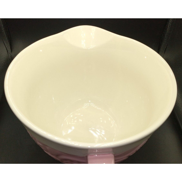 The Bake Shop by Master class Pink & ivory Mixing bowl w handle 8 3/4" x 6" - Picture 7 of 10